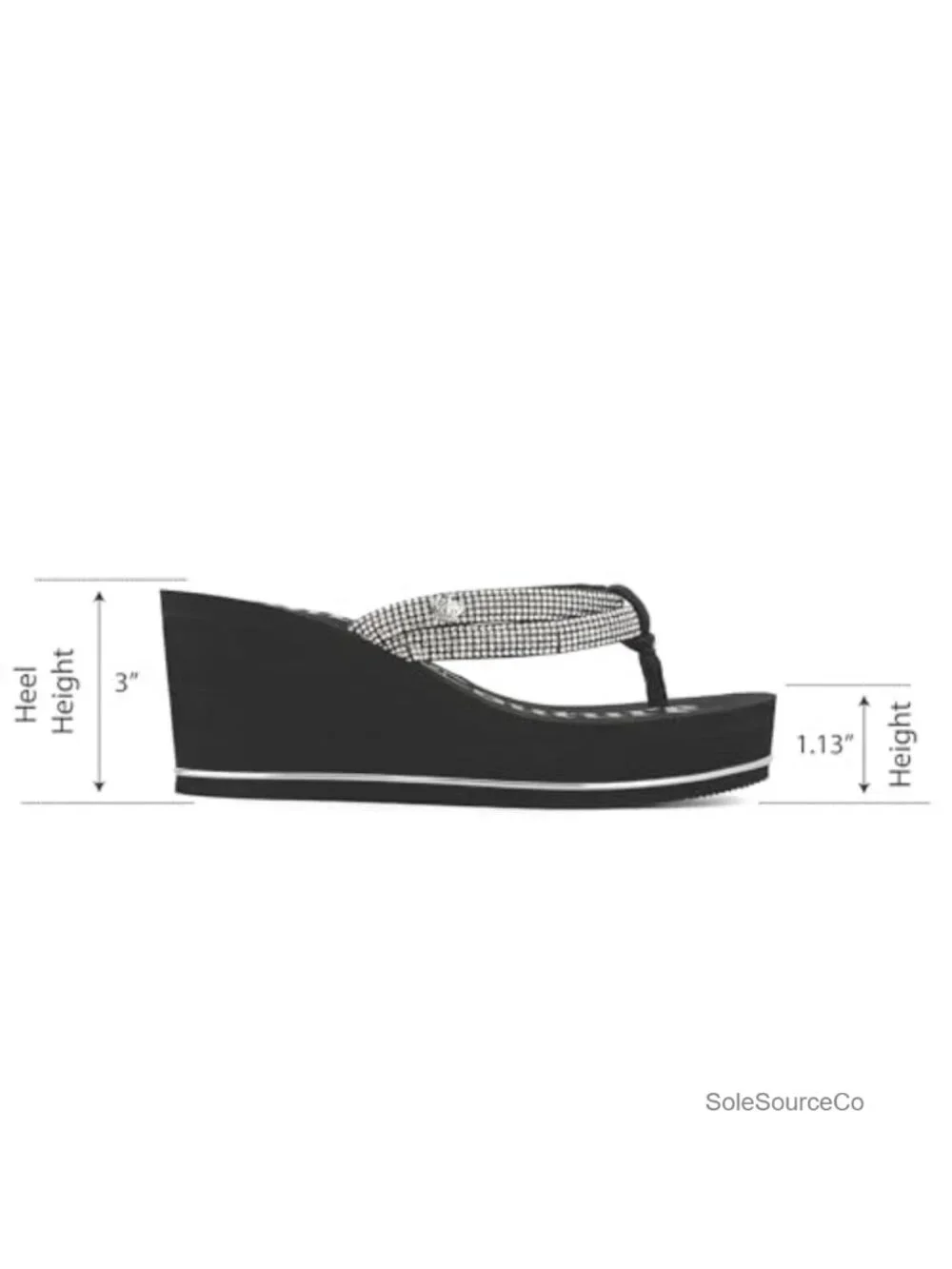 Women's Wedge Platform Flip Flops, Thong Style Beach Sandals with Soft Footbed,